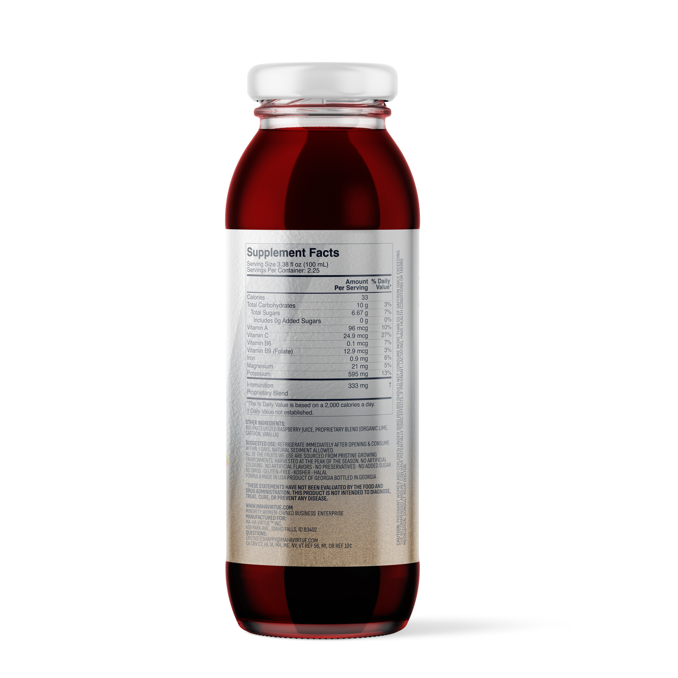 250 mL SAFF-SOUR Raspberry Juice