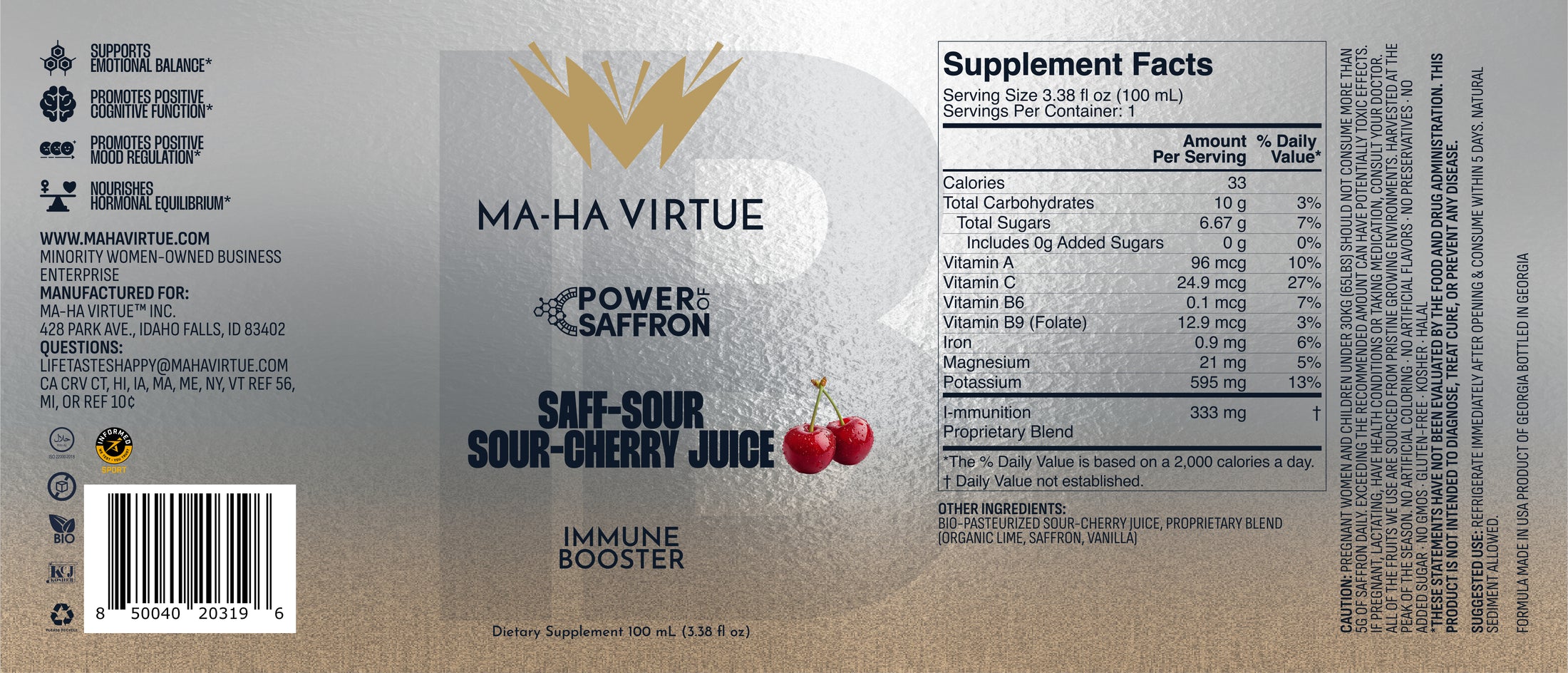 100 mL SAFF-SOUR Sour Cherry Juice