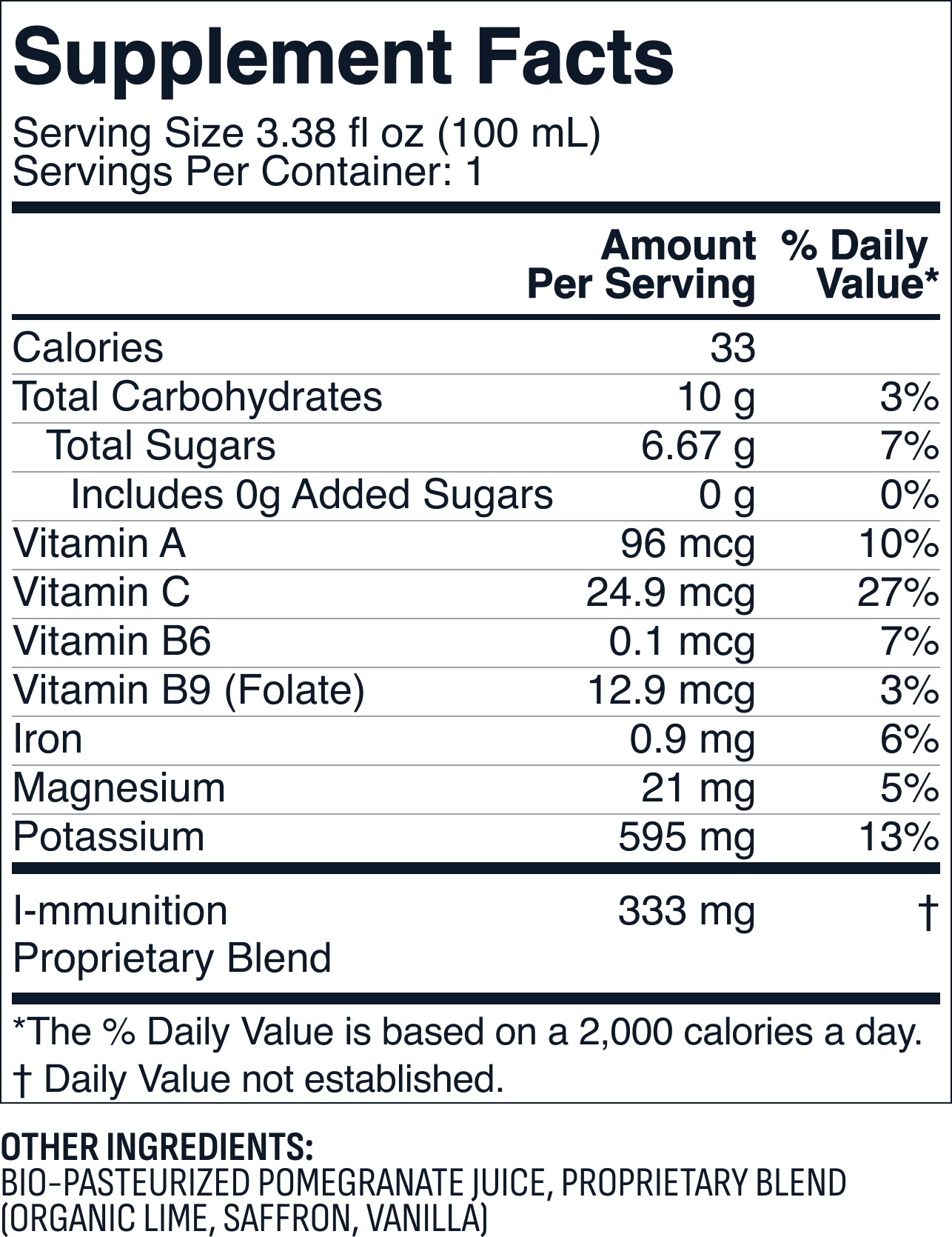 Pomegranate I-MMUNITION Vitro Juice (250mL, The IV™)