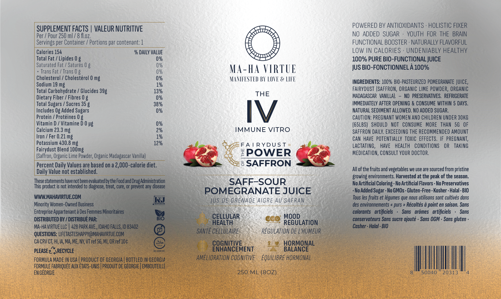 Pomegranate I-MMUNITION Vitro Juice (250mL, The IV™)